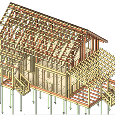 Обложка курса «Autodesk Revit 2022: Сборка каркасного дома» на Stepik