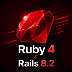 Обложка курса «Язык Ruby 4 & Ruby on Rails 8.1 в backend-разработке» на Stepik