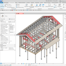 Обложка курса «Autodesk Revit 2024: Проектирование каркаса из обрезной доски» на Stepik