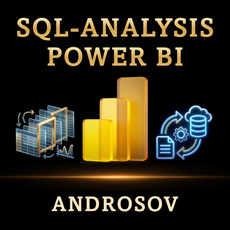 Обложка курса «Аналитика: Power BI, оконные функции, cohort, RFM, ABC-XYZ в SQL» на Stepik