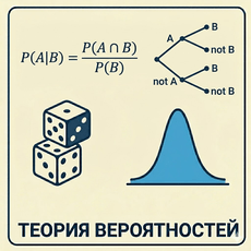 Обложка курса «Теория вероятностей в задачах ЕГЭ» на Stepik