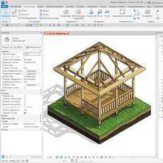 Autodesk Revit 2025: Проектирование каркасной беседки "Чайная"