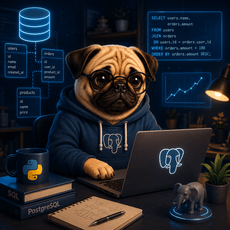 Обложка курса «PostgreSQL: от нуля до уровня Python-разработчика» на Stepik