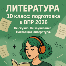 Обложка курса «Литература 10 класс: подготовка к ВПР 2026» на Stepik