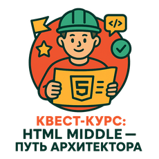 Обложка курса «Квест-курс: HTML Middle — Путь Архитектора» на Stepik