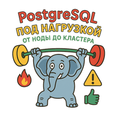 Обложка курса «PostgreSQL под нагрузкой — от ноды до кластера» на Stepik