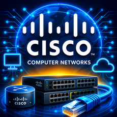 Обложка курса «Компьютерные сети: Практический курс на основе Cisco» на Stepik