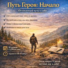 Обложка курса «Путь Героя: Начало — Стартуй с нуля и приди к себе настоящему » на Stepik