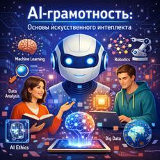 Обложка курса «AI-грамотность: Основы искусственного интеллекта для всех» на Stepik