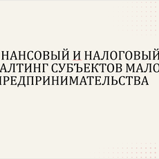 Обложка курса «Финансовый и налоговый консалтинг субъектов малого предпринимате» на Stepik