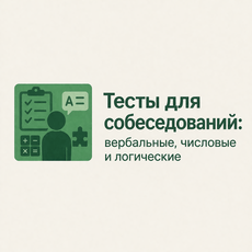 Обложка курса «ТОП-тесты для собеседований: вербальные, числовые и логические» на Stepik