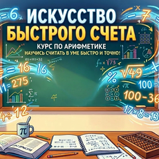 Обложка курса «Искусство быстрого счёта» на Stepik