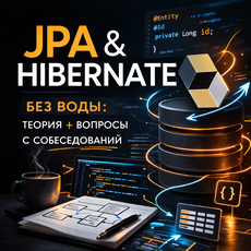 Обложка курса «Java: JPA & Hibernate без воды: теория + вопросы с собеседований» на Stepik