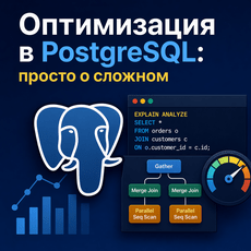 Обложка курса «Оптимизация в PostgreSQL: просто о сложном» на Stepik