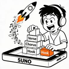 Обложка курса «Мой первый ВИРУСНЫЙ трек в Suno AI» на Stepik