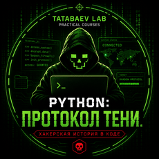Обложка курса «Python: Протокол Тени. Сюжетный курс» на Stepik