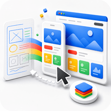 Обложка курса «Вайб-дизайнер: создаём интерфейсы в Google Stitch» на Stepik
