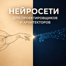 Обложка курса «Нейросети для проектировщиков, архитекторов, инженеров» на Stepik