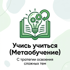 Обложка курса «Учись учиться (Метаобучение): Стратегии освоения сложных тем» на Stepik