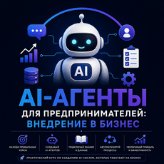 Обложка курса «AI-агенты для предпринимателей: внедрение в бизнес» на Stepik