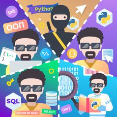 Обложка курса «"Поколение Python": профи + ООП + SQL + алгоритмы + самураи» на Stepik