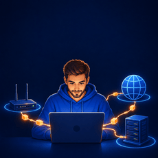 Обложка курса «Как работает интернет на самом деле» на Stepik