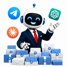 Обложка курса «Собери ИИ-ассистента в Telegram: n8n + Claude/GPT — без кода» на Stepik