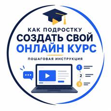 Обложка курса «Как подростку создать свой онлайн курс. Пошаговая инструкция» на Stepik