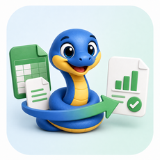 Обложка курса «Python для автоматизации Excel, файлов и отчётов» на Stepik