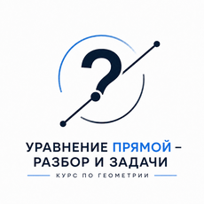 Обложка курса «Уравнение прямой — разбор и задачи» на Stepik