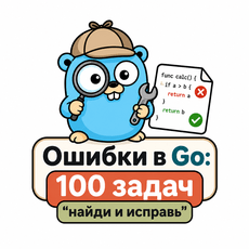 Обложка курса «Ошибки в Go: 100 задач “найди и исправь”» на Stepik