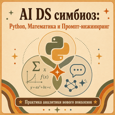 Обложка курса «AI DS симбиоз: Python, Математика и Промпт-инжиниринг» на Stepik