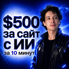 Обложка курса «Продавай сайты за $500+ сделанные с помощью ии за 10 минут» на Stepik