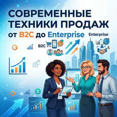 Обложка курса «Современные техники продаж: от B2C до Enterprise» на Stepik