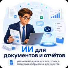 Обложка курса «ИИ для документов и отчётов» на Stepik