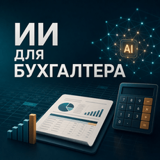 Обложка курса «ИИ для бухгалтера 2026: Excel, 1С и документы без VPN» на Stepik
