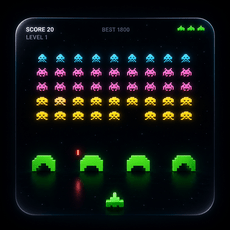 Обложка курса «👾 Space Invaders на Python + Pygame: создаём аркаду с нуля!» на Stepik