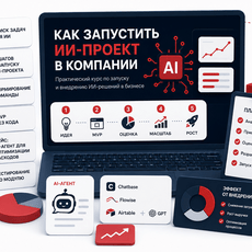 Обложка курса «Как запустить ИИ-проект в компании: от идеи до MVP» на Stepik