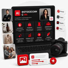 Обложка курса «AI-фотосессии: портреты, товары и коммерческие съемки» на Stepik
