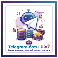 Обложка курса «Telegram-боты Pro: базы данных, деплой, монетизация» на Stepik