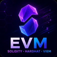 Обложка курса «Разработка смартконтрактов для EVM: Solidity, Hardhat, Viem» на Stepik