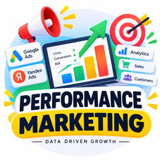 Обложка курса «Performance-маркетинг с нуля: оцениваем рекламу и считаем ROAS» на Stepik