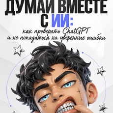 Обложка курса «Думай вместе с ИИ: как проверять ChatGPT и не попадаться на…» на Stepik