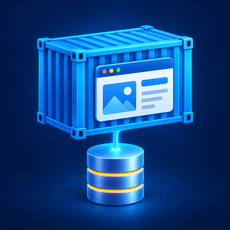 Обложка курса «Docker: упаковываем и запускаем одно приложение» на Stepik